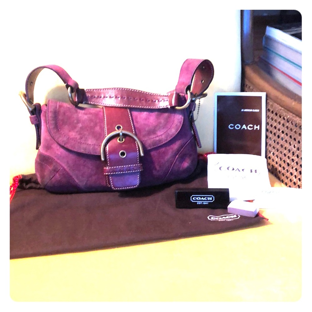Suede Coach Hobo Purse